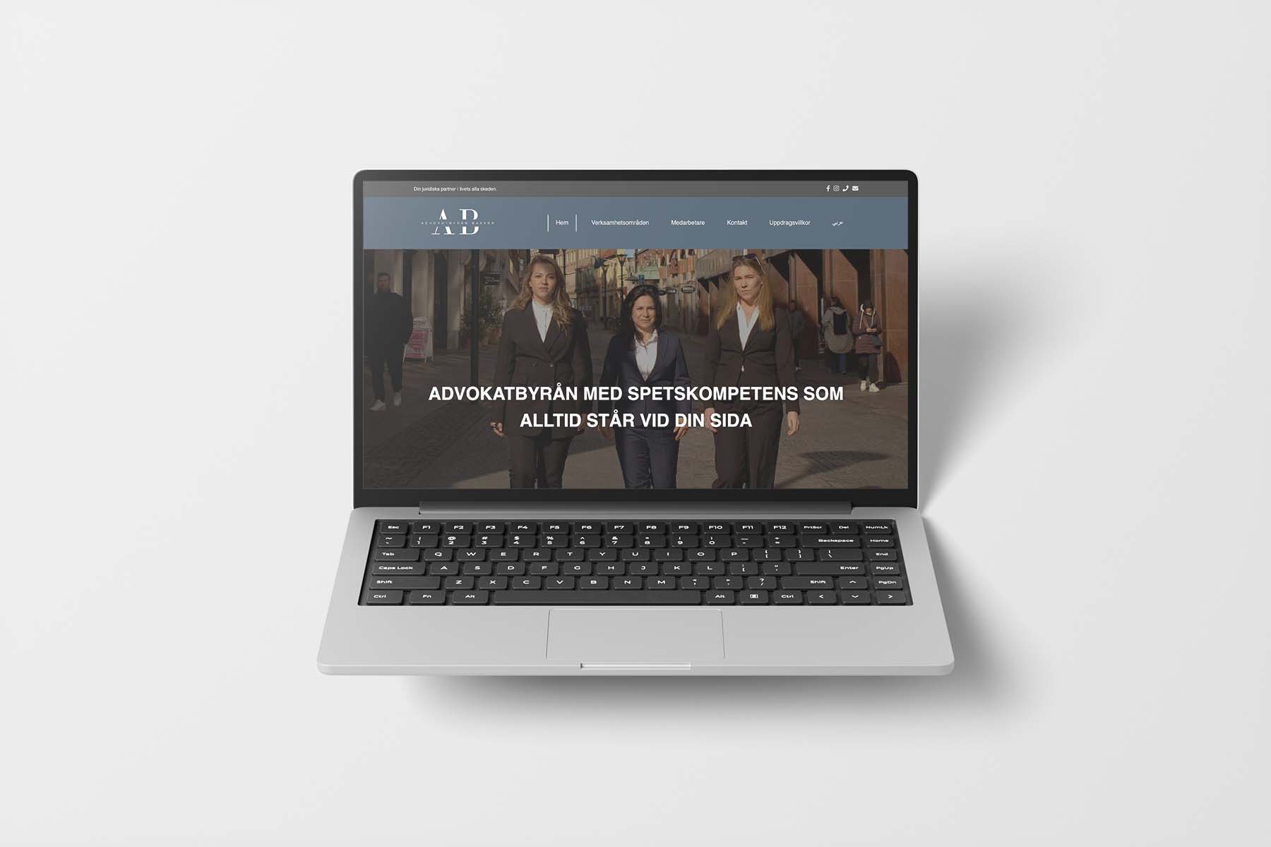 Webbsida för Baaken Advokatbyrå