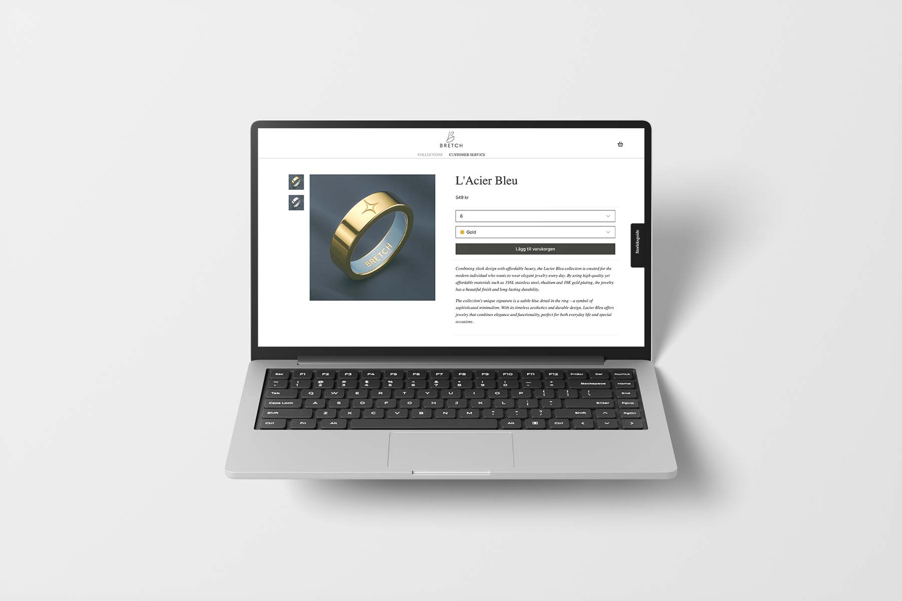 Webbsida för Bretch