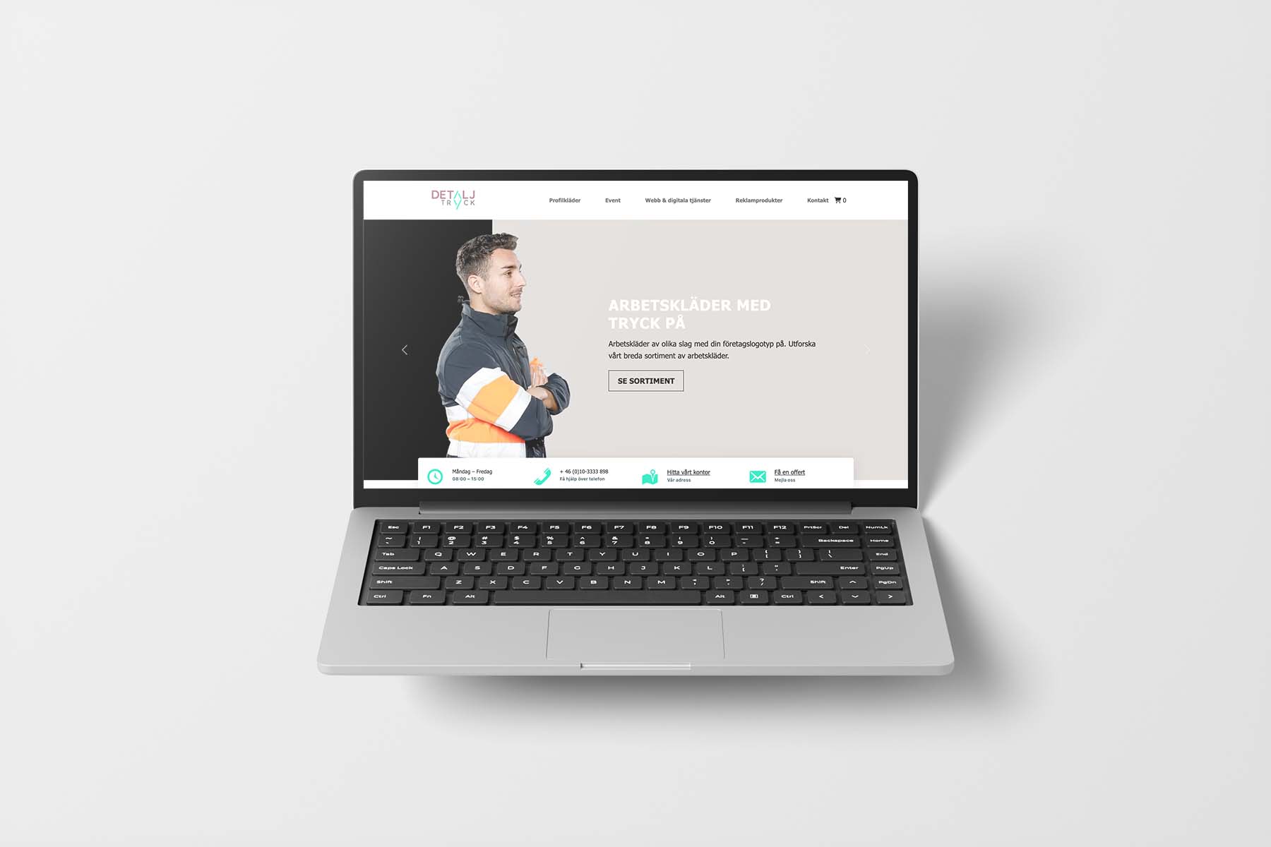 Webbsida för Detaljtryck