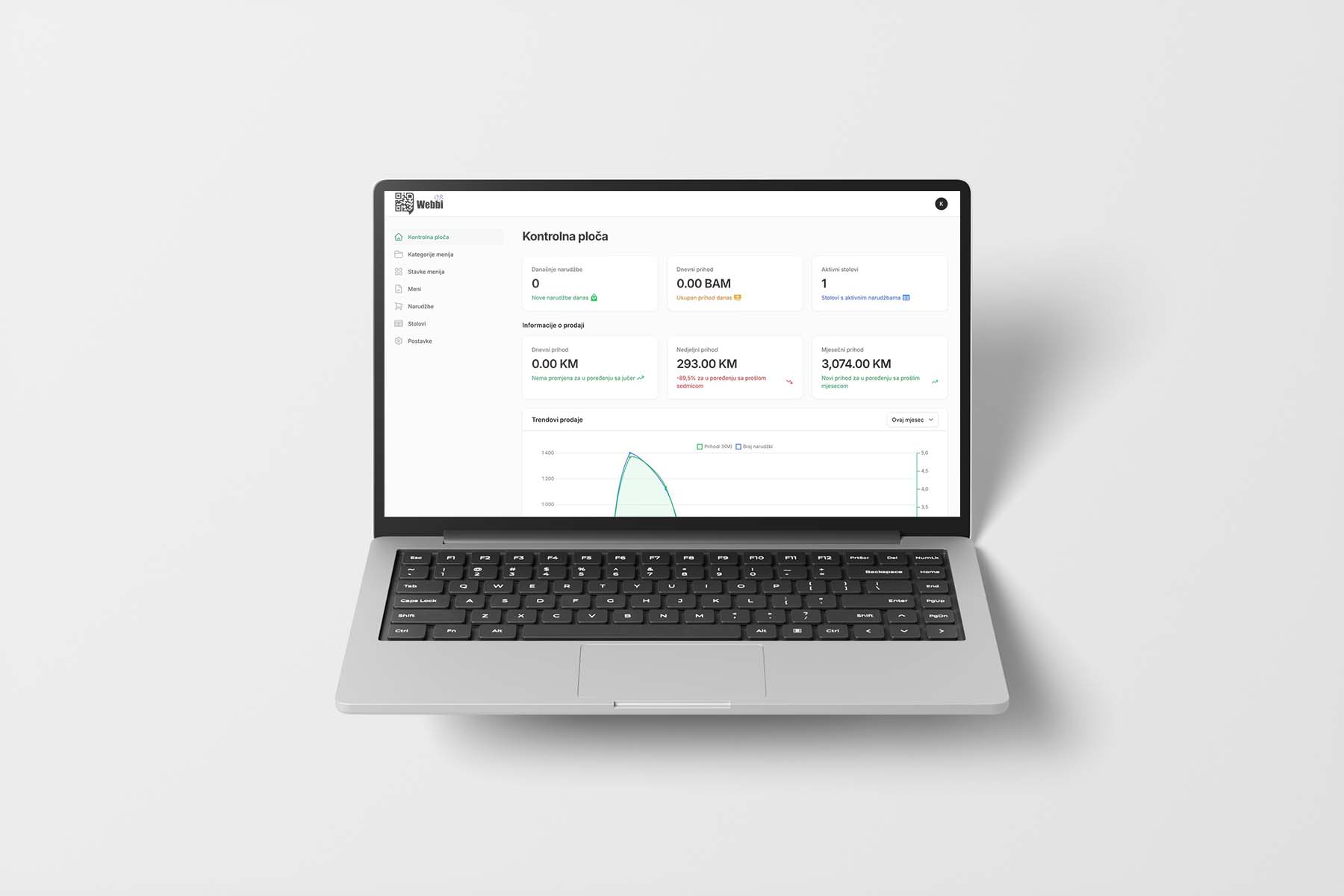 WebbiQR - beställning online