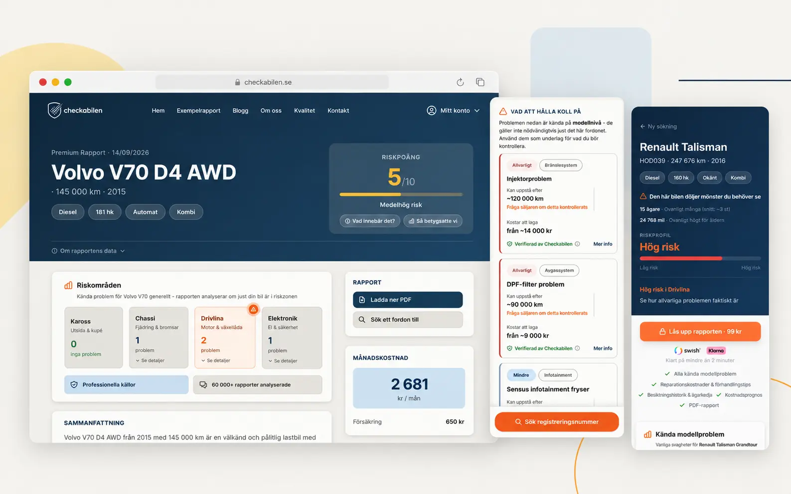Vy från Checkabilen – dataplattform för tryggare bilköp