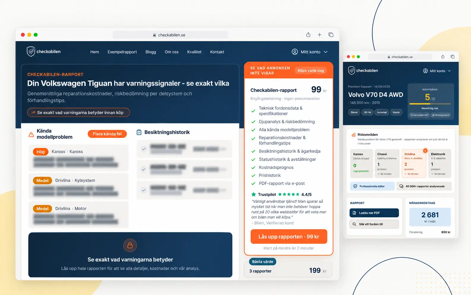 Vy från Checkabilen – dataplattform för tryggare bilköp