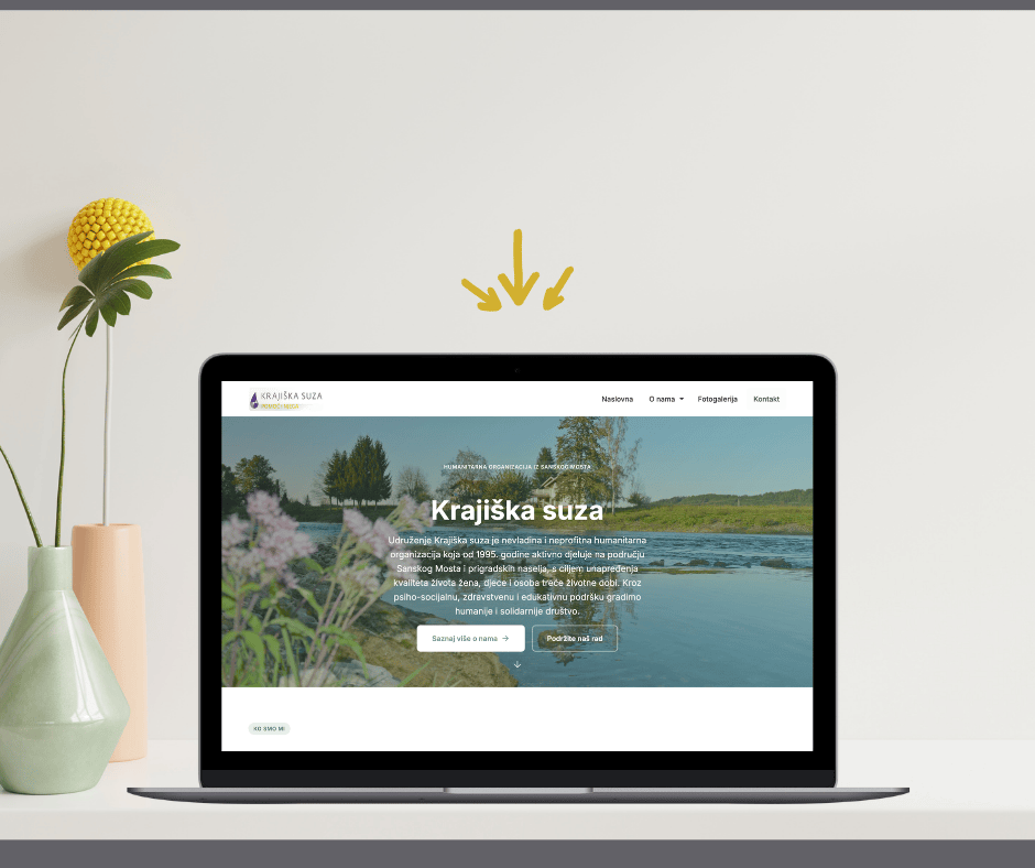 Webbsida för Krajiska Suza