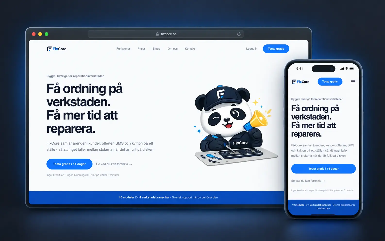 FixCore – verksamhetssystem för mobilservice och handel för Phonet AB
