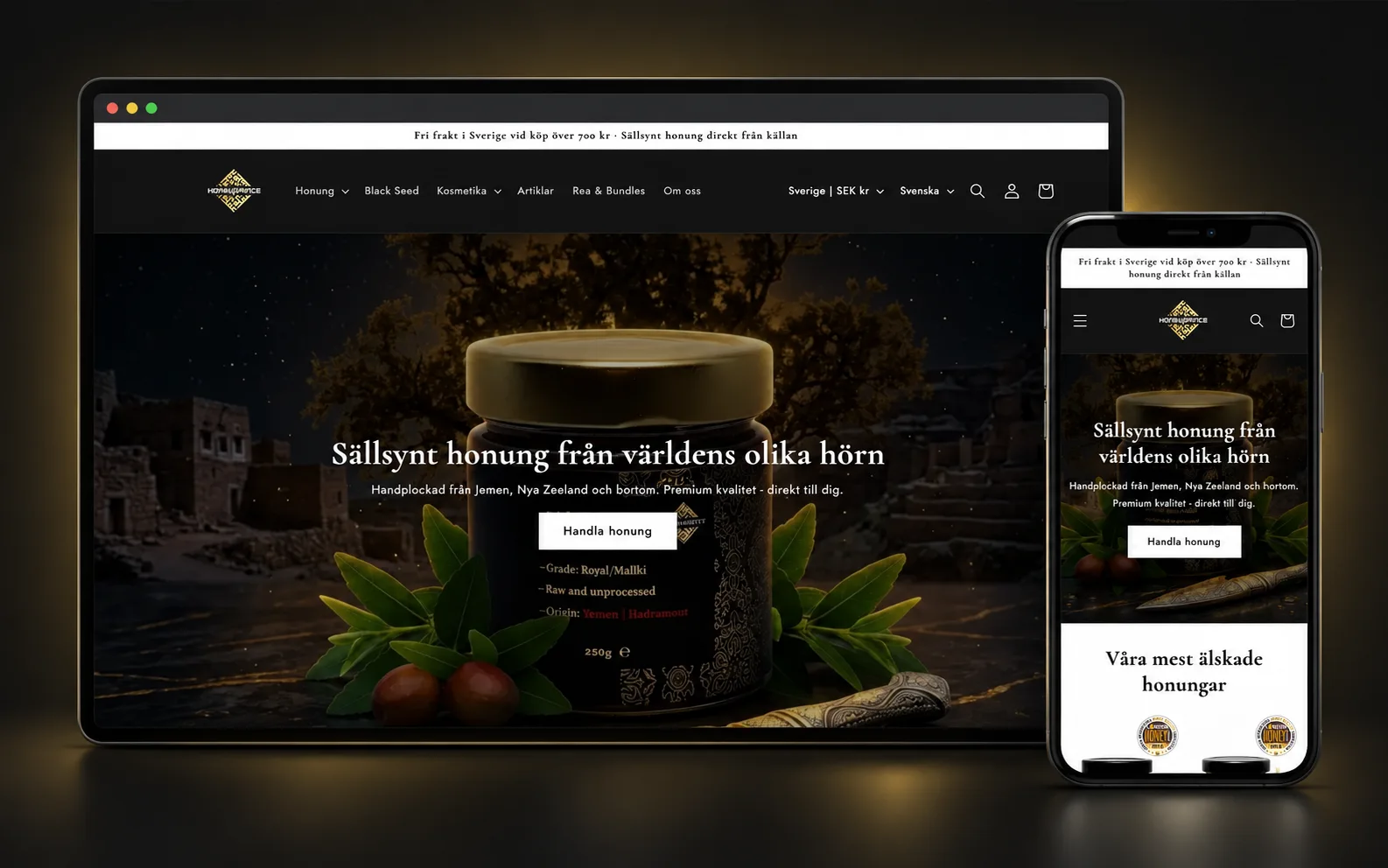 Honeyprince – löpande tillväxt för Shopify-butik för Honeyprince