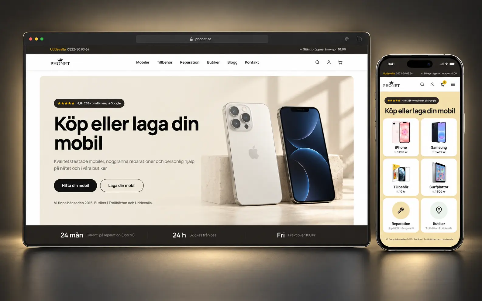 Phonet – en komplett plattform för mobilhandel och reparation för Phonet AB